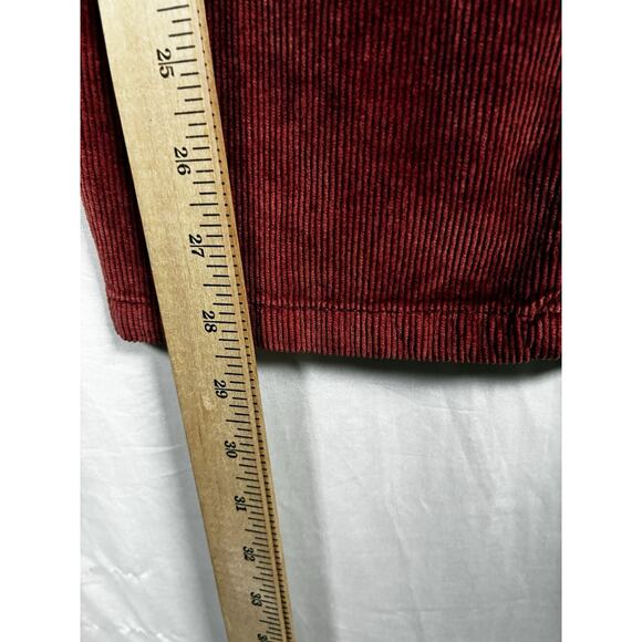 NWT Free People Women's Corduroy Pants Red Straight 25 Risk Taker High Rise - Picture 5 of 10